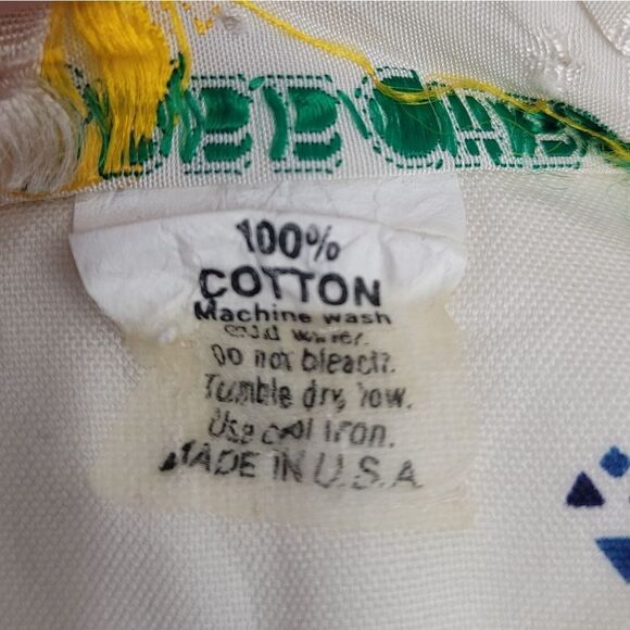 VINTAGE 90s shirt white printed cotton button up top M - Picture 4 of 11